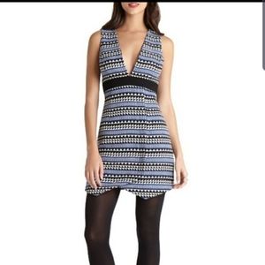 Bcbgeneration blue and black Aztec print dress